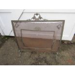 Ornate Wrought iron fire guard A/F