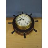 Schatz vintage brass ships clock