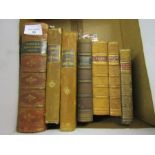 7 volumes various, 1/4 leather inc Familiar Quotations, Bartlett