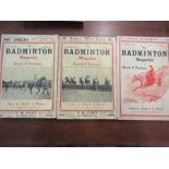 3 volumes ' The badminton magazine of sports and pastimes from march 1910, aug 1910 and jan 1905