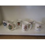 Franklin porcelain 'Tankards of the great breweries' x 6