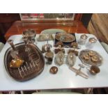 Mixed metal including silver plated items