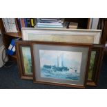 collection of four framed picture, shipping related