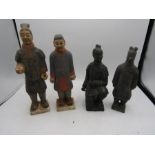 4 terracotta figures