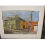 A signed pastel of Kings Lynn Johns street