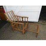 Vintage Teak reclining garden steamer chair