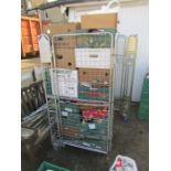 Stillage containing china, kitchenalia, glass and picture etc
