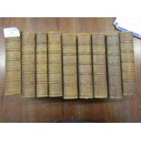 The French Revolution, J Michelet 9 volumes, Alphonse, Paris, 1/4 "leather"