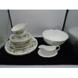 Duchess china part service in Strawberry Field Pattern incls 2 dinner plates, 2 side plates, 2 bowls