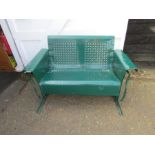 Vintage metal Bunting Porch Glider bench