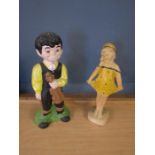 2 Figurines H 30cm approx