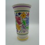 Poole pottery floral vase, approx 22cm