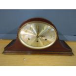 Kenzle mantel clock with oval face, German movement, westminster chimes.