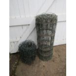 2 rolls of wire garden fencing