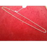 9ct gold extended necklace link and rope, 26" 13.7g