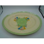 Clarice Cliff Spring Crocus Design large oval platter, 40cm long