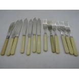 Fish knife and fork set