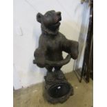 A resin Bear stick stand 31" tall