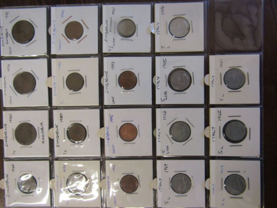 A collection of 50% English and 50% foreign coinage- English copper with some modern crowns and - Image 5 of 23