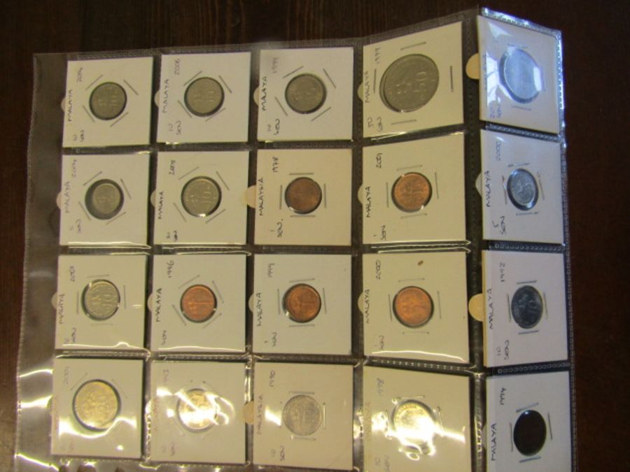 A collection of 50% English and 50% foreign coinage- English copper with some modern crowns and - Image 9 of 23