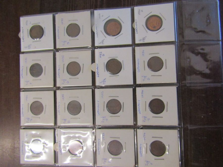 A collection of 50% English and 50% foreign coinage- English copper with some modern crowns and - Image 11 of 23