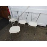 Set of 4 retro chrome and vinyl chairs