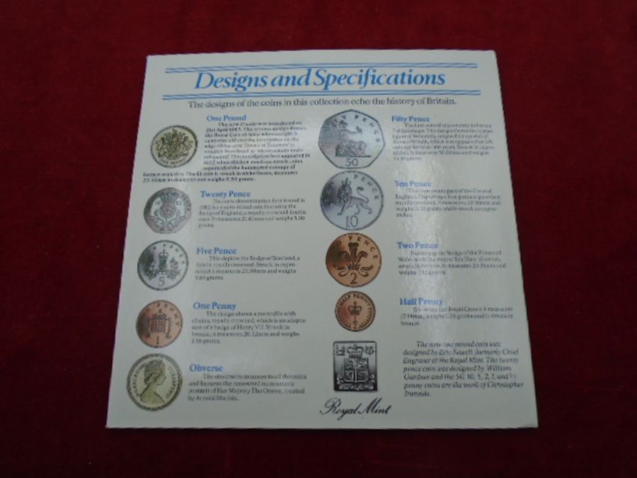 Coin collection 1983 W/C and 9B & N.I 1980 and 3x 1st decimal coins in silver. - Image 7 of 7