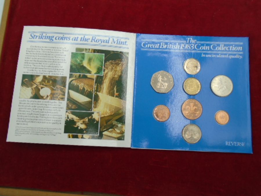 Coin collection 1983 W/C and 9B & N.I 1980 and 3x 1st decimal coins in silver. - Image 5 of 7