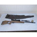 Benjamin Trail air rifle with 2 telescopic sights and case