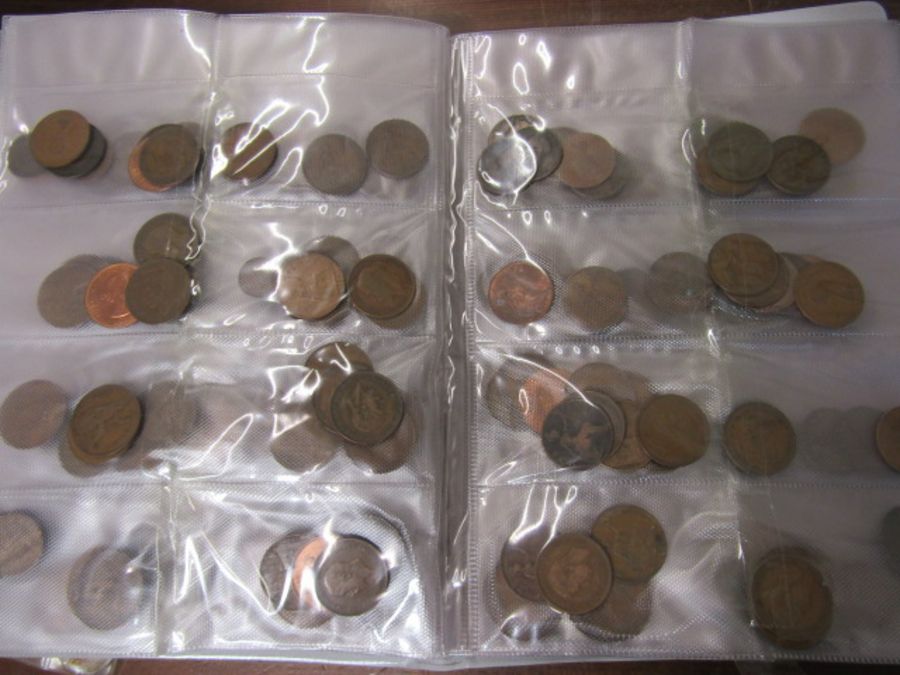 A collection of 50% English and 50% foreign coinage- English copper with some modern crowns and - Image 18 of 23