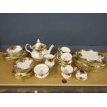 Royal Albert 'Country Roses' part dinner service for 6 comprising 6 dinner plates, 6 side plates,