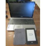 Toshiba laptop and kindle