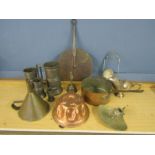 Metalware- copper jelly mould, copper pan, tankards etc etc