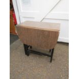 Retro drop leaf table H78cm W76cm D44cm approx