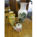 2 Oriental vases and teapot