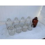 9 Demijohn bottles