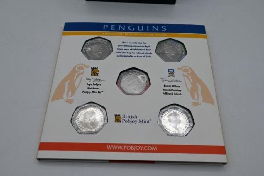 Limited Edition 2017 Falkland Islands 50p coin set, made to celebrate the Penguins of the Islands. - Image 4 of 4