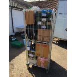 Stillage containing glass, china, kitchenalia and electronics (for re-wiring) etc