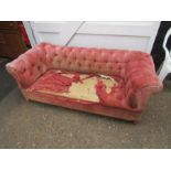 Vintage Chesterfield sofa for re-upholstery