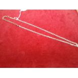 9ct gold extended necklace link and rope 24" long, 19.5g