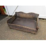 Wicker dog basket H44cm W98cm D68cm approx