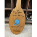 Royal Observer corps presentation large wooden spoon 49" long