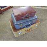 3 Vintage suitcases