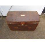 Vintage Martin Walter domed top trunk H59cm W85cm D51cm approx