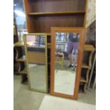 2 Wall mirrors . Largest 42cm x 104cm approx