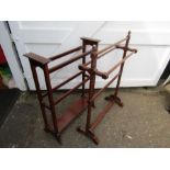 2 Vintage mahogany towel rails