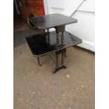Ebonised Sutherland table on table H75cm W61cm D27cm approx
