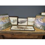 4 aircraft prints Golden age of transport prints x 2