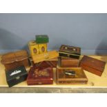Wooden boxes and2 vintage tins