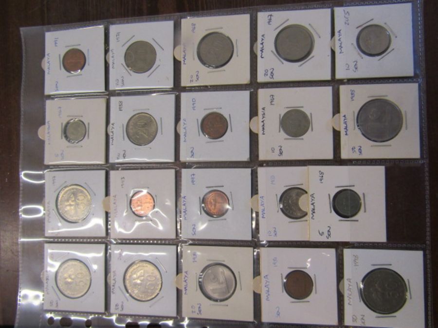 A collection of 50% English and 50% foreign coinage- English copper with some modern crowns and - Image 16 of 23